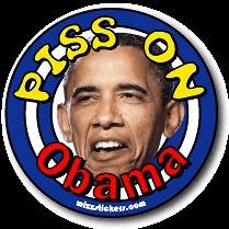 Barak Obama Toilet Urinal Sticker Waterproof (or Bumpersticker) by 