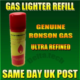 BRAND NEW 90ml RONSON ® UNIVERSAL GAS LIGHTER REFILL ULTRA REFINED