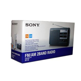 Sony ICF 38 Portable AM/FM Pocket Radio Black ICF38 NEW