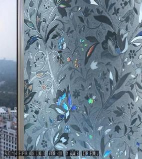 Resistant plastic static film glass art window stickers frosted 