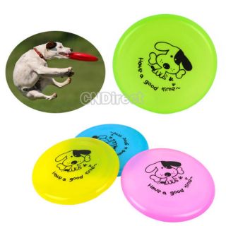 Fashion Pet Dog Plastic Training Flying Saucer Frisbee Dish Plate 