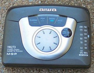 AIWA TA273 Portable AM/FM Stereo Radio Cassette Player with EQ 