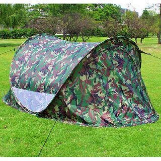 ClearanceCamouflage Boat Shape Family Camping Hiking Hunting Pop Up 