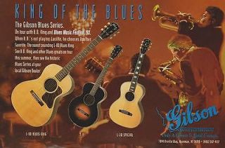 1993 GIBSON BLUES SERIES L 00 BLUES KING L 1 L 20 SPECIAL GUITAR PRINT 