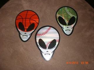 Vending Machine Stickers Alien faces tennis ball baseball basketball 