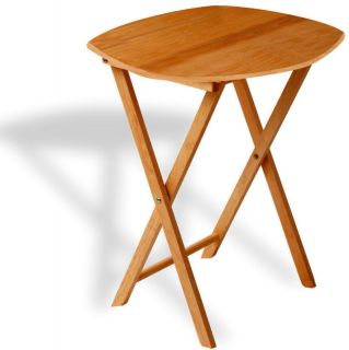 PORTABLE TABLE   TV/ SNACK FOLDING PINE TABLE