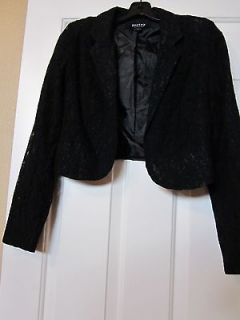 Poetry clothing brand size Small black lace crop long sleeve jacket
