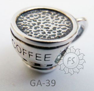 Chamilia GA 39 Coffee Cup Sterling Silver Bead NEW