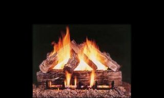   Split Vented Fireplace Gas Logs COMPLETE Set Natural Gas or Propane