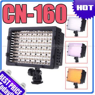 Pro CN 160 LED camera video lamp light for Canon Nikon Camcorder