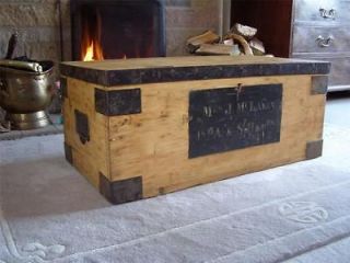   CAMPAIGN 1st HIGHLANDERS PINE BLANKET BOX TRUNK ~ CHEST COFFEE TABLE