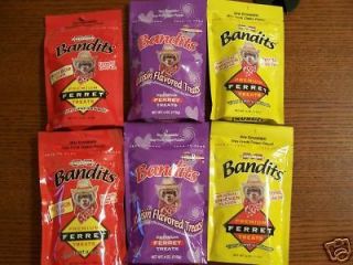 Bandits Ferret Food Treat   6 pouches asst. flavor