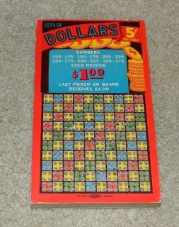Lots of Dollars punchboard Vintage some punches missing