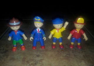 RARE LOT OF CAILLOU POSEABLE FIGURINES FROM THE TREEHOUSE PBS CARTOON 