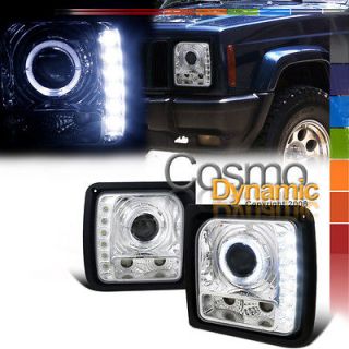    2001 JEEP CHEROKEE SMD LED DRL PROJECTOR HEADLIGHTS CLEAR HEAD LAMPS