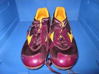   Kaze womens size 9 purple & gold track five spike sprinting shoes
