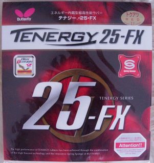 Butterfly TENERGY 25 FX PIPS IN TABLE TENNIS RUBBER NEW