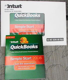 QUICKBOOKS SIMPLE START 2008 UNLIMITED CUSTOMERS AND VENDORS NEW 