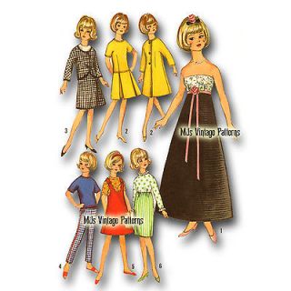 Vtg 1960s 12 Tammy Doll Clothing Pattern ~ Jan, Terry, Misty, Tassy 