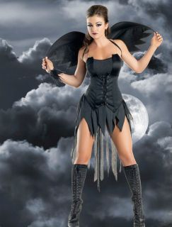 941 Escante Halloween costumes 6 pc Raven Beauty black raven 