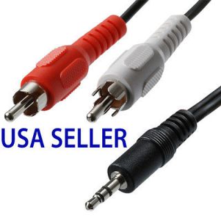6ft 3.5mm Stereo Male to Dual RCA Stereo Audio Adapter Cable