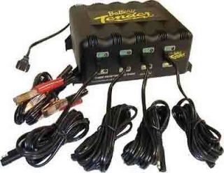   Battery Tender 12V 4 Bank Charger Station WITH 4 12.5 ft CABLES