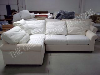   Comfort Roll arm Sectional Sofa Furniture no slipcover 3 pc 111x80