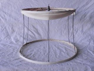 Steampunk Wire Lamp Shade Form Silk Drape Vintage 10 Tall Crafts 
