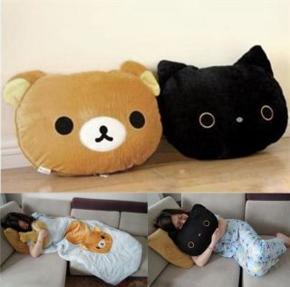 Relax Cat Bear Back Cushion Throw Pillow Air Conditioning Blanket