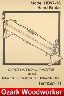 TennSMITH HB97 18 Hand Brake Operators & Parts Manual 0720