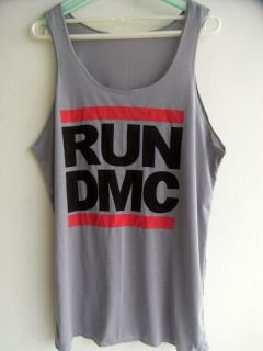 New Rapper Run DMC Rap Hip Hop Fashion Cotton Vest Singlet Tank Top 