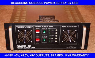 NEW SOUNDCRAFT RECORDING CONSOLE POWER SUPPLY, 15 AMPS