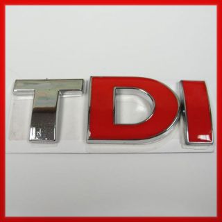 Red] Volkswagen VW TDI Trunk Lid Fender Emblem Badge Sticker Logo 