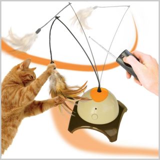 ACTION TOY★REMOTE CONTROLLED CAT TOY FEATHER SCRATCH POST 