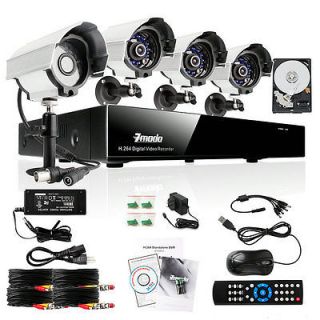 ZMODO Home Security Camera System 4 Outdoor 4CH Channel CCTV DVR 