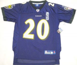 NFL Reebok Batlimore Ravens Ed Reed Youth On Field Jersey Purple *NEW*