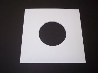 7inch Record   PAPER SLEEVES   HEAVY WHITE   7 45 covers 45rpm inner 