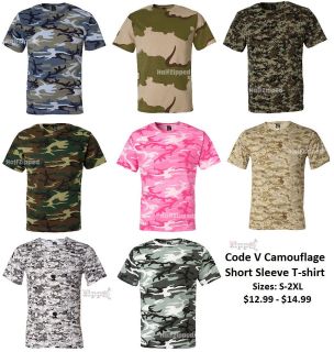 Code V Camouflage Camo Short Sleeve T Shirt 3906 S 2XL