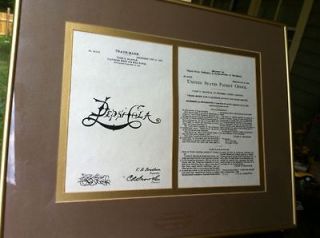 Vintage Pepsi ColaTRADEMARK Certificate,Print From Original,1941 LOFT 