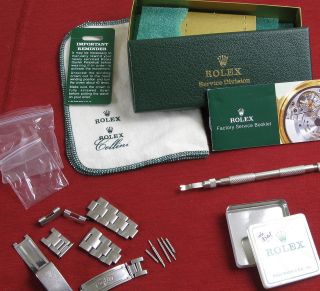 Newly listed Rolex Parts Service Box Cloth Oyster Bracelet Clasp Links 