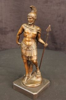 Roman Warrior Legion Soldier Greek War Hoplite Bronze Statue Ancient 