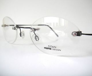   Titanium Black Eyeglass Frames Spectacless Mens Rimless watch helmet