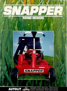 1983 ? Snapper Riding Lawn Mower Brochure