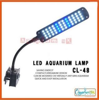 Unique Economic Aquarium 2 Mode Clip Lamp 48 LED Light 100 240V CL 48
