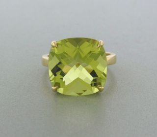 TIFFANY & CO SPARKLERS 18K YELLOW GOLD 8.50ct CITRINE COCKTAIL RING $ 