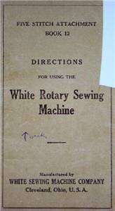 White12 Rotary Sewing Machine Manual On CD