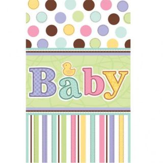 Tiny Bundle Unisex Baby Shower Party x1 Plastic Tablecover Table Cover
