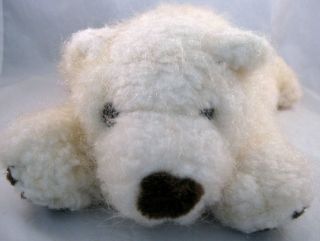 Russ Plush Stuffed Glacier Polar Bear Toy Polyester Fiber Poly Pellets 