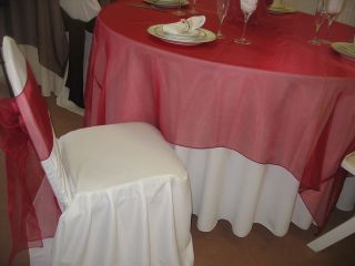 ORGANZA TABLE CLOTH COVERS 10 SIZES 9 COLOURS FREE P&P