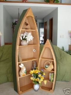 ft Canoe row Boat Bookshelf book case shelves nautical Handcrafted 